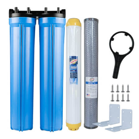 เครื่องกรองน้ำ 2 ขั้นตอน UNI PURE รุ่น UB-203 ขนาด 20 นิ้ว (พร้อมไส้ CTO/RSN) _1
